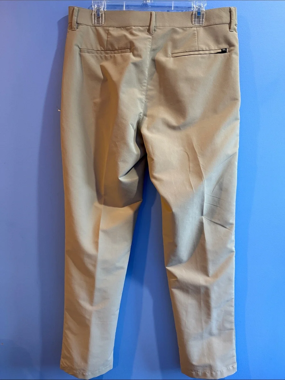 Banana Republic Men's Slim Chinos in Beige 34 x 32 Extra Side Zipper Pocket